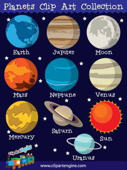 Our Planets Clip Art Collection is a set of royalty free vector ...