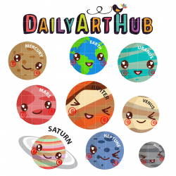 Cute Planets Clip Art Set – Daily Art Hub – Free Clip Art Everyday