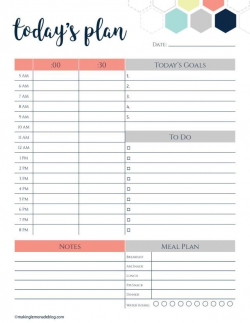 daily planner sheets - Free Printable Calendar, Blank ...