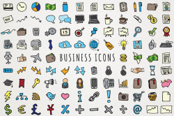 Business Icons Clipart Set - planner stickers clipart, business clip art,  work icons, office clipart, instant download, blogger icons