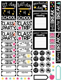 Free Back to School Planner Stickers | Planner Inspirations ...