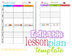 Cute Lesson Plan Template… Free Editable Download! | Lesson ...