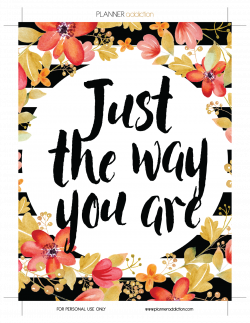 Just the way you are – Planner Addiction
