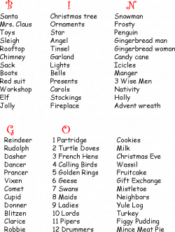 christmas pictionary word list | Christmas Games | Christmas Party ...