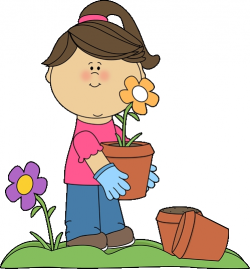 Planting Flowers Clipart Girl Planting Flowers Clip Art Girl ...