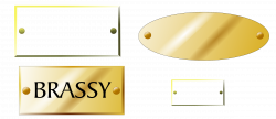 Clipart - Brass plaques, tags
