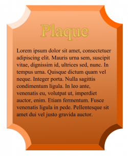Clipart - Plaque