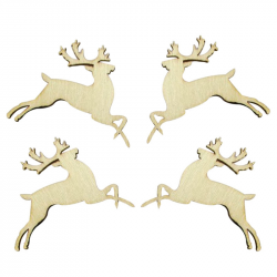 Details about 10PCS Wooden Craft Cute Deer Shape Plaque Christmas Tree Home  Pendant Decor New