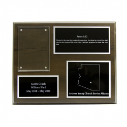 LDS Missionary Plaque (3 Plates) | 8x10 Plaque in Gold or ...