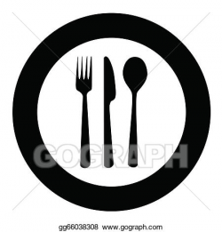 EPS Illustration - Plate and cutlery. Vector Clipart ...