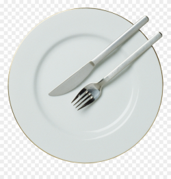 Dinner Clipart Plate Utensil - Plate With Cutlery Png ...