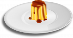 Clipart - Creme Caramel on plate