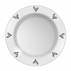 Clipart - Plate with chicken pattern