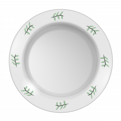 Clipart - Plate with leaf pattern