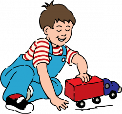 Boy Playing With Toy Truck Clip Art at Clker.com - vector clip art ...