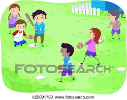 Kids playing baseball clipart 6 » Clipart Station