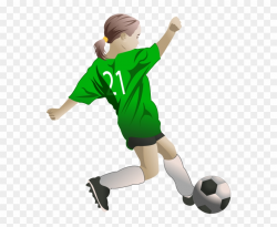 28 Collection Of Female Soccer Players Clipart - Girl Play ...