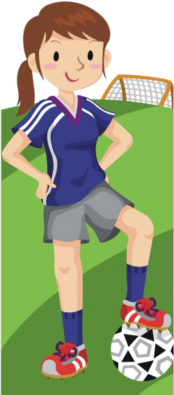 Girl playing soccer clipart - Clip Art Library