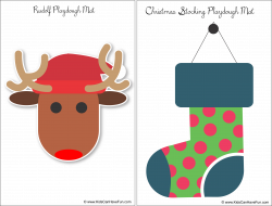 Rudolf and Christmas Stocking Playdough Mats http://www ...