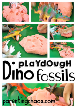 Playdough Dinosaur Fossils ⋆ Parenting Chaos