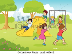 Children playing on playground clipart 1 » Clipart Station