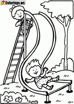 10 Best Playground Coloring Pages images | Colouring sheets ...