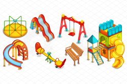 Illustration of playground equipment #playing#Playhouse ...