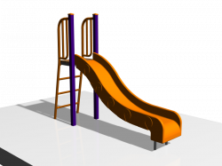 Free standing slide unit with 1200 high koru slide ...