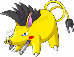 Boltoar - The Electric Boar Pokemon by SupahGassy on DeviantArt