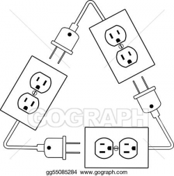 Vector Art - Electrical outlets plug recycle renewable ...