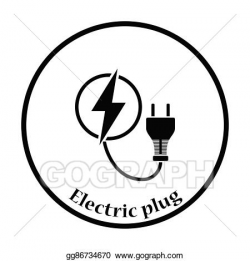Vector Clipart - Electric plug icon. Vector Illustration ...