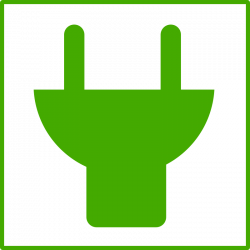Clipart - eco green plug icon