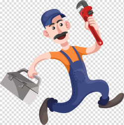 Man with pipe wrench and tool box art, Plumber Plumbing Tool ...