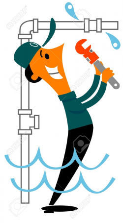 water leak: plumber with pipe | Clipart Panda - Free Clipart ...