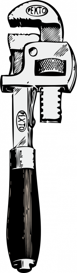 28+ Collection of Pipe Wrench Clipart Black And White | High quality ...