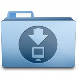 Blue Downloads Icon - Folder Replacement Icons - SoftIcons.com