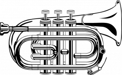 Public Domain Clip Art Image | Pocket Trumpet | ID: 13980453612231 ...