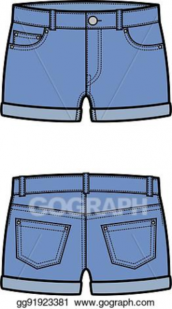 Vector Illustration - Jean shorts. EPS Clipart gg91923381 ...