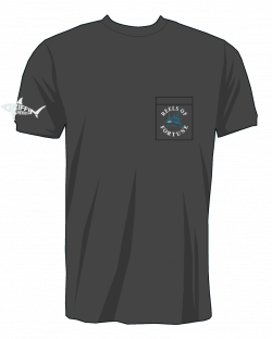 Order Your Boat Logo with Pocket T-Shirt | Reels Of Fortune OBX