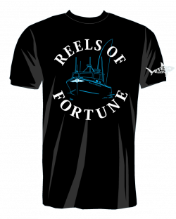 Order Your Boat Logo with Pocket T-Shirt | Reels Of Fortune OBX