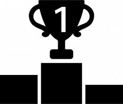Games Podium With Trophy For Number One Svg Png Icon Free Download ...