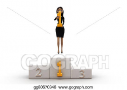 Stock Illustration - Woman top 3 concept. Clipart Drawing ...