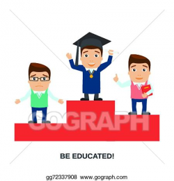 EPS Vector - Education characters set. Stock Clipart ...