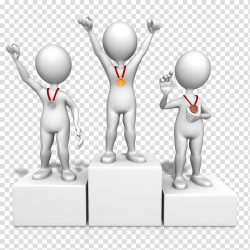 Three person with medals illustration, Podium PowerPoint ...