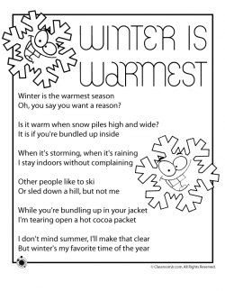 Winter Kids Poems | For the Classroom- Grade 3 | Kids poems ...