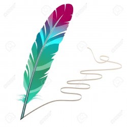 Colored Feather Pen Clipart