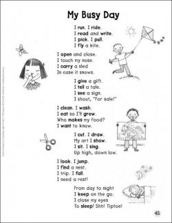 Verb Poem: | Speech | English poems for kids, Kids poems ...