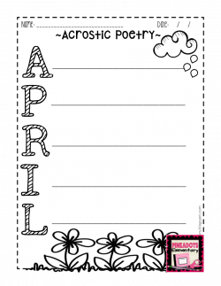 April Acrostic Poem Freebie... Easy and fun way to incorporate ...