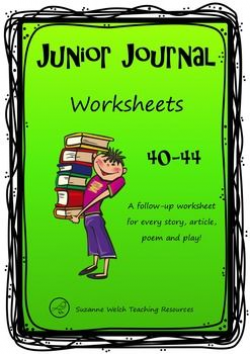 New Zealand Junior Journal Worksheets - 40-44 | | 4th Grade ...