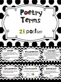 Poetic and literary devices posters and PowerPoint review ...